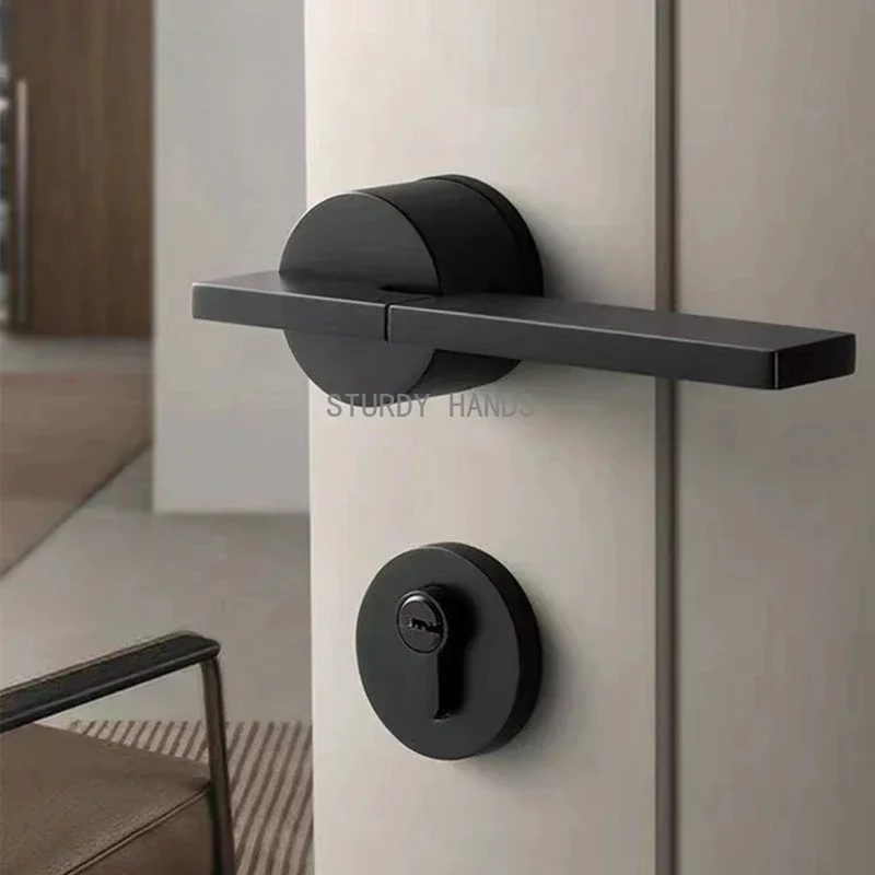 Home Security Door Lock - Zinc alloy indoor key lock modern