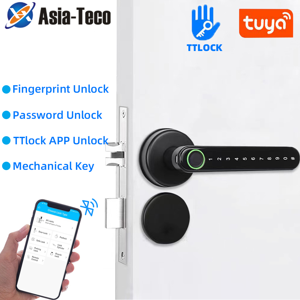 Door Lock Smart Keypad - TTLock Smart Bluetooth Fingerprint Lock Biometric