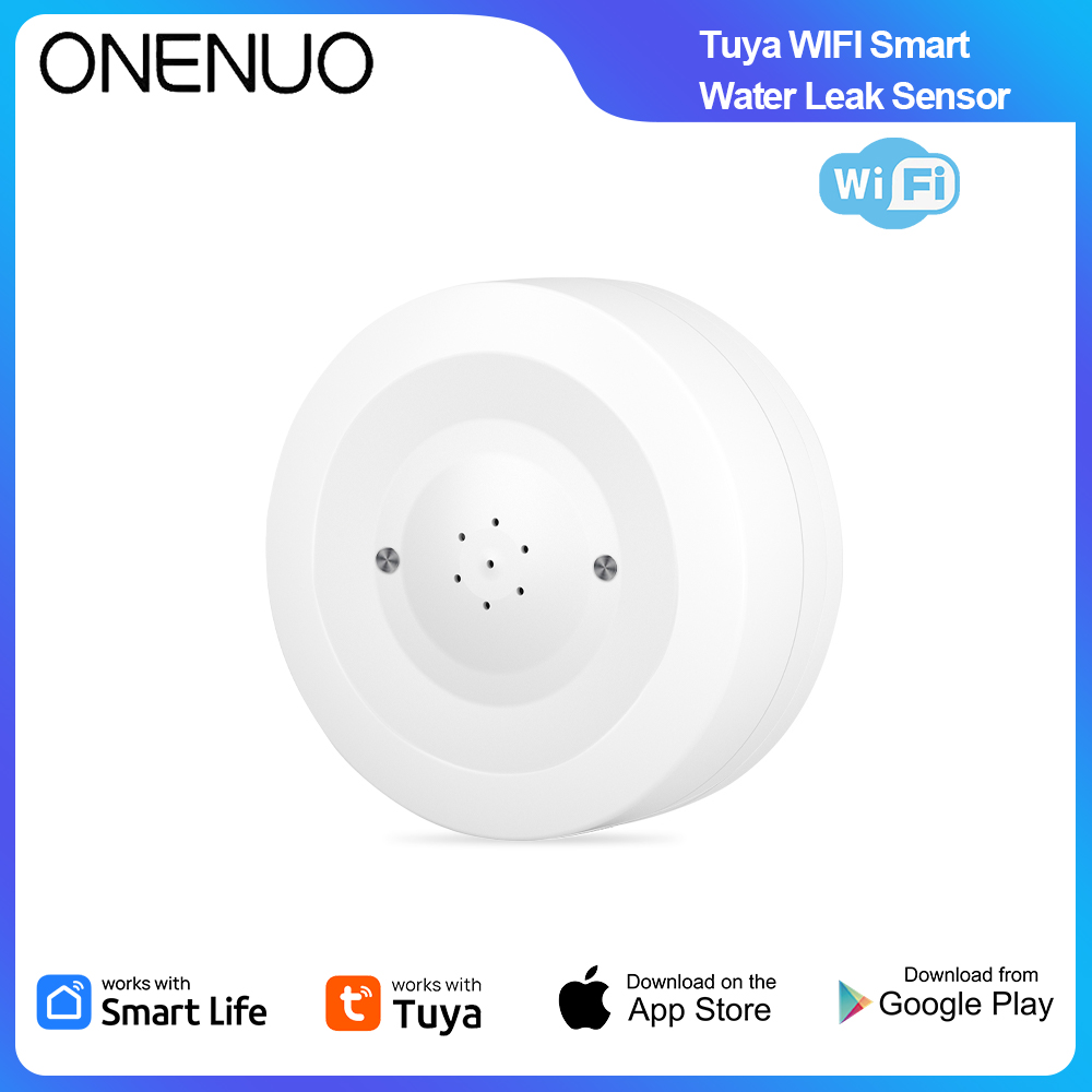 Home Security Gadgets - ONENUO WiFi Tuya Water Leak Sensor