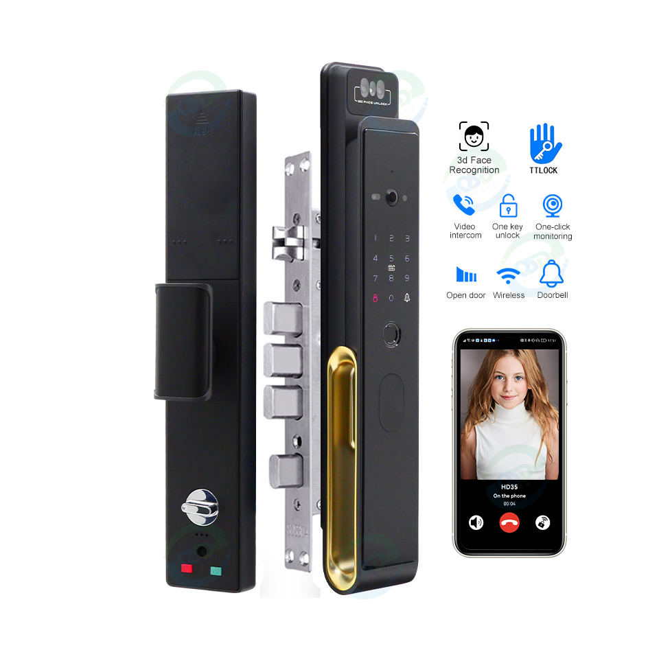 Door Lock Smart Keypad - WiFi Video Intercom Face Door Lock