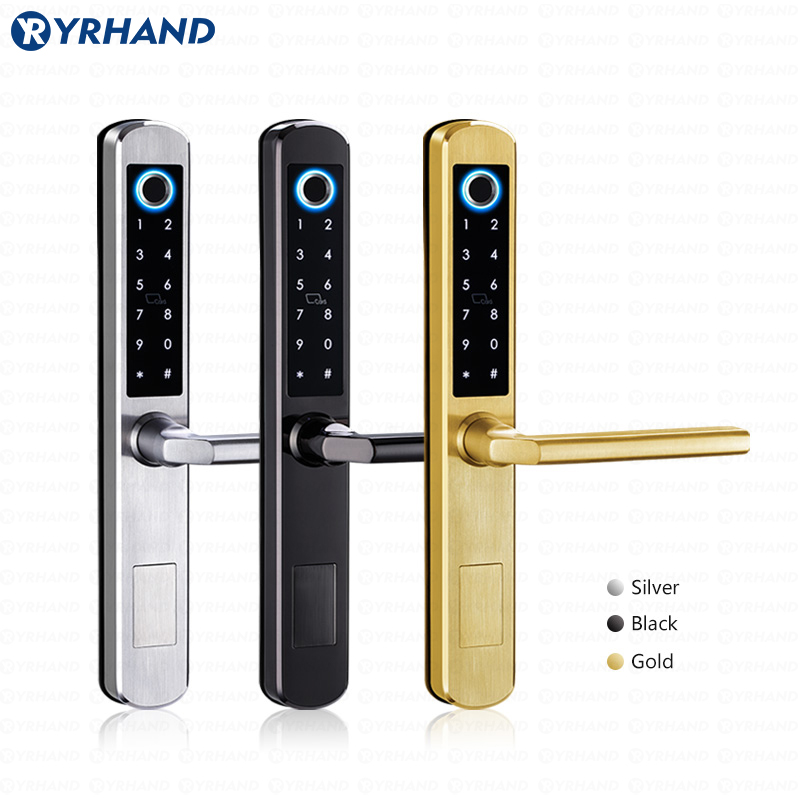IP66 Gold Stainless steel Slid - đánh giá và giá Door Lock Smart Keypad