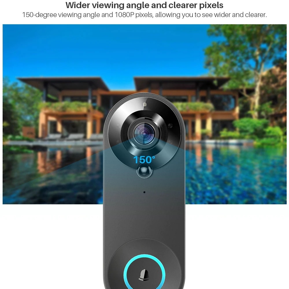 Tuya 1080P Wireless WIFI Doorb - đánh giá và giá Home Security Wireless Cameras