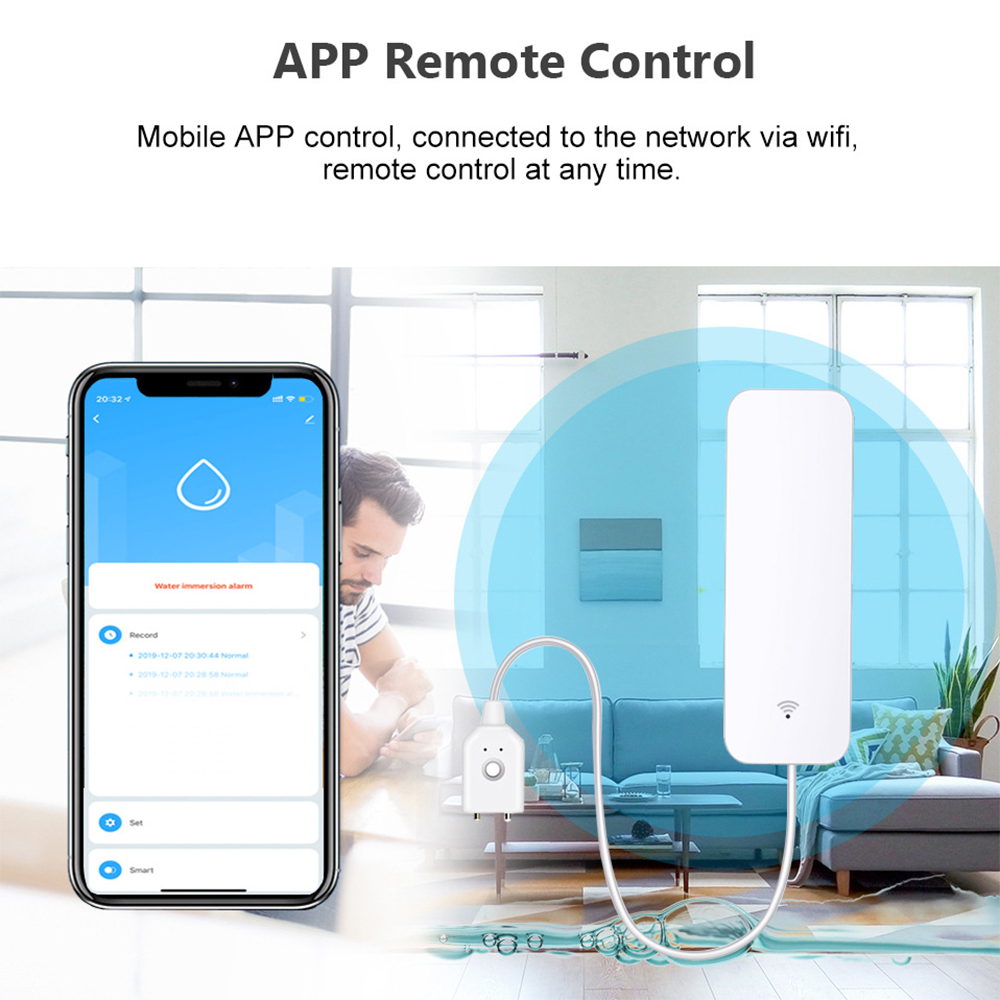 Tuya WiFi Nước Rò Rỉ Cảm Biến  - đánh giá và giá Home Security Gadgets