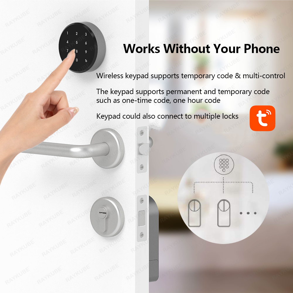 RAYKUBE A1 Pro Tuya BEL Smart  - đánh giá và giá Door Lock Smart Keypad
