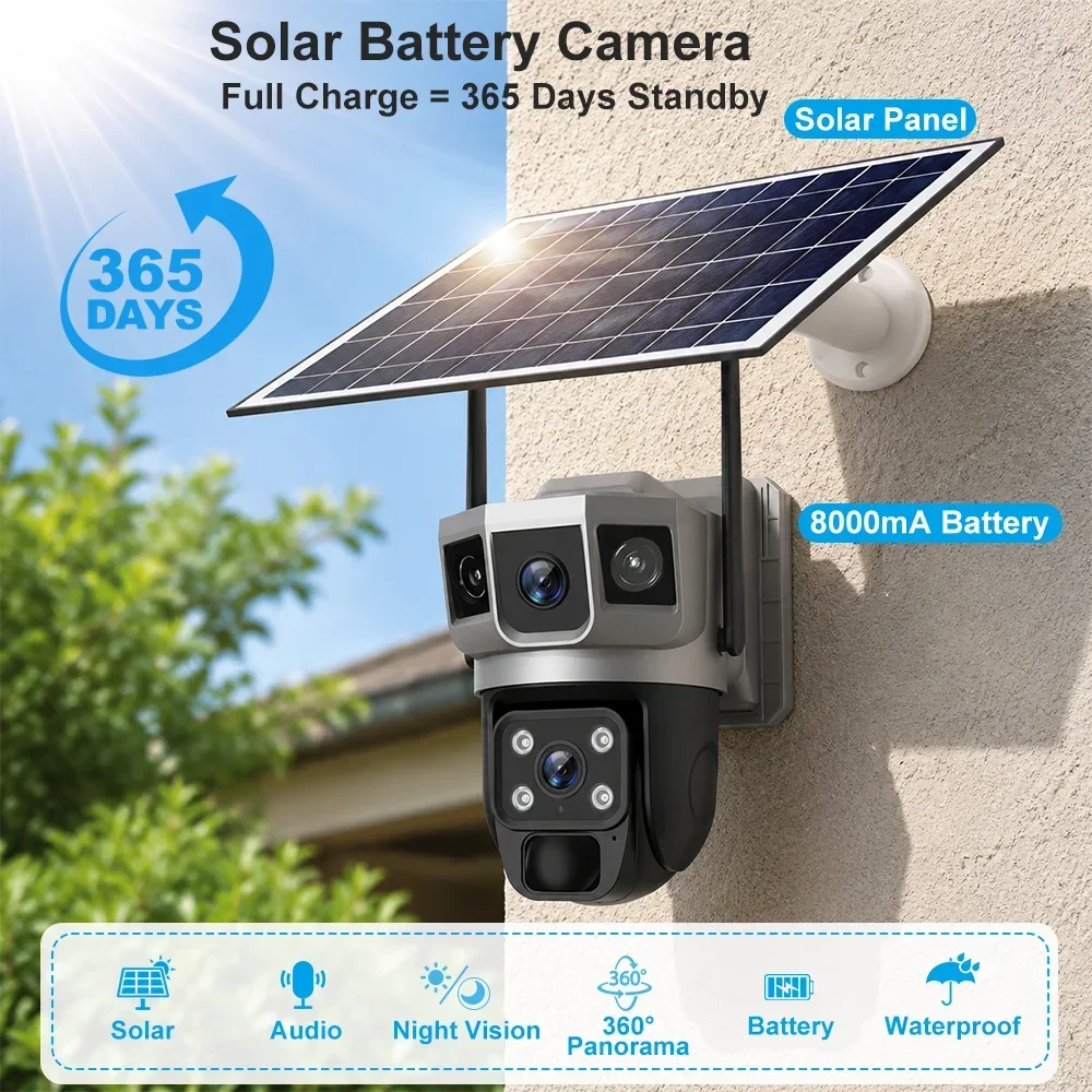 V380 4K 3 Screens 4G Camera So - đánh giá và giá Home Security Installation