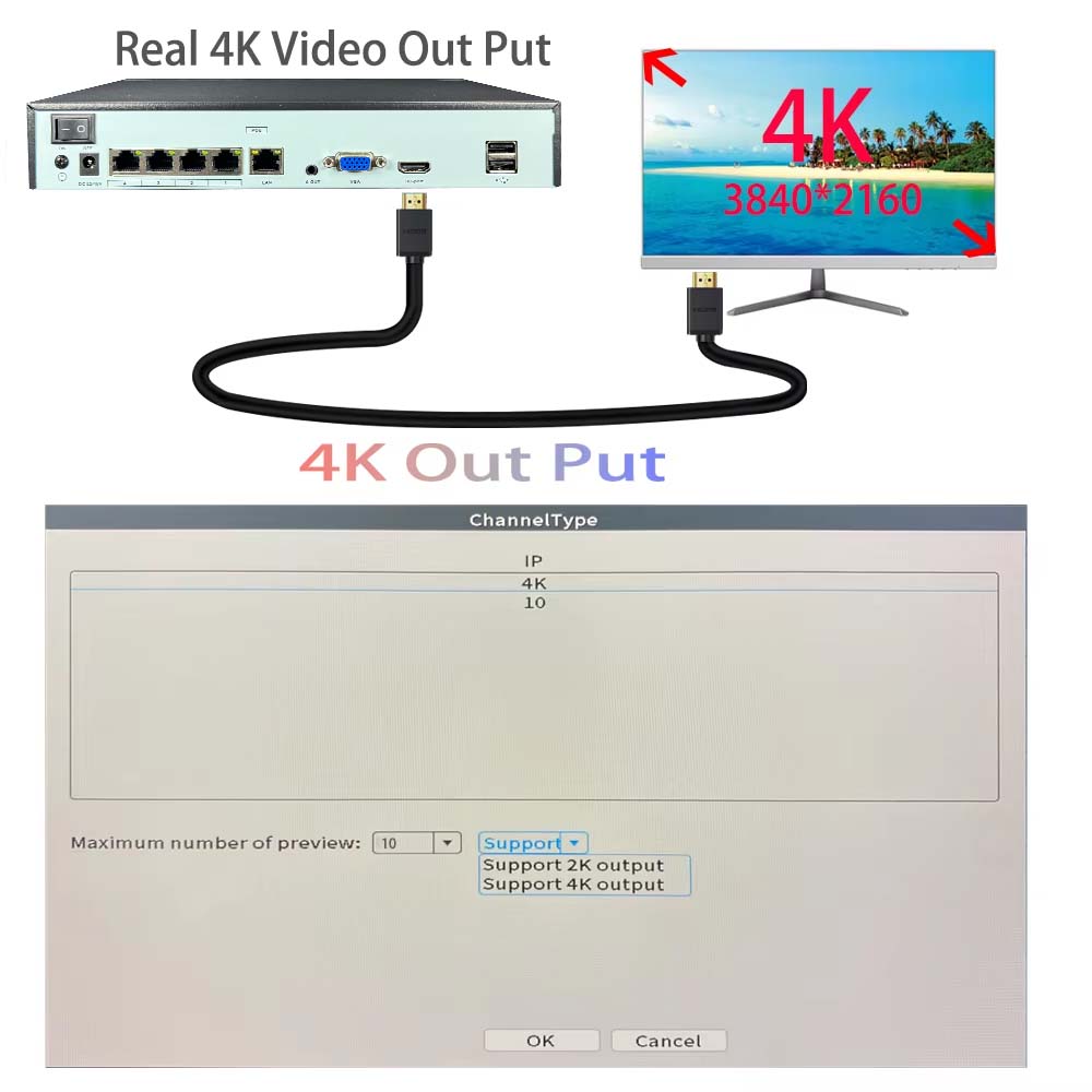 4K 10CH NVR 4/8Port POE For 8M - đánh giá và giá Home Security And Cameras