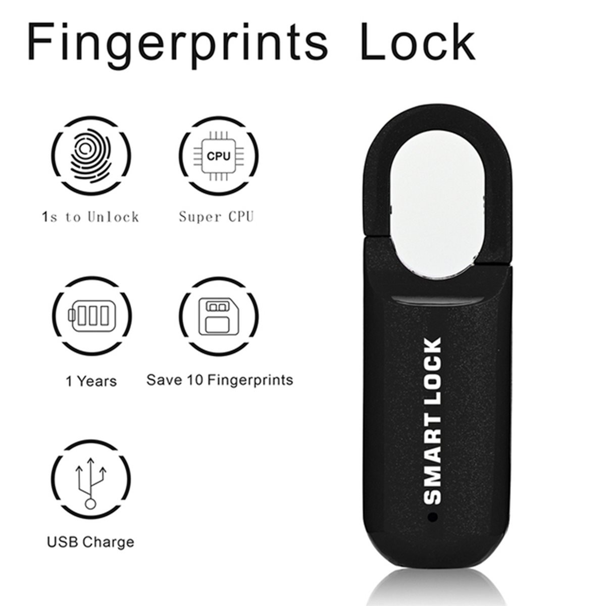 BAAE 2X Fingerprint Padlock M0 - đánh giá và giá Home Security Door Lock