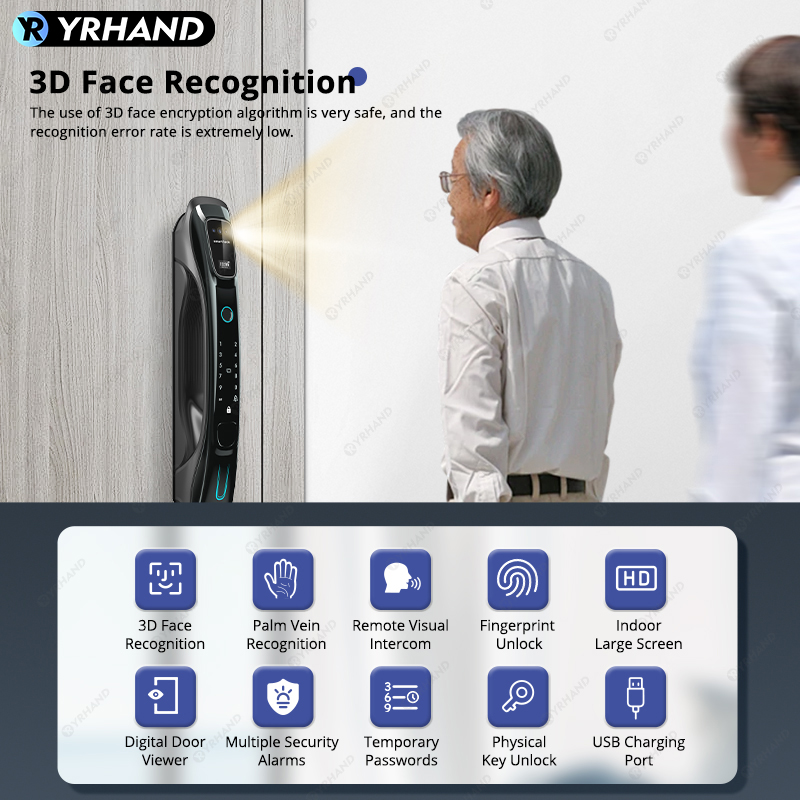 Smart Lock 3D Face Recognition - đánh giá và giá Door Lock Smart Keypad